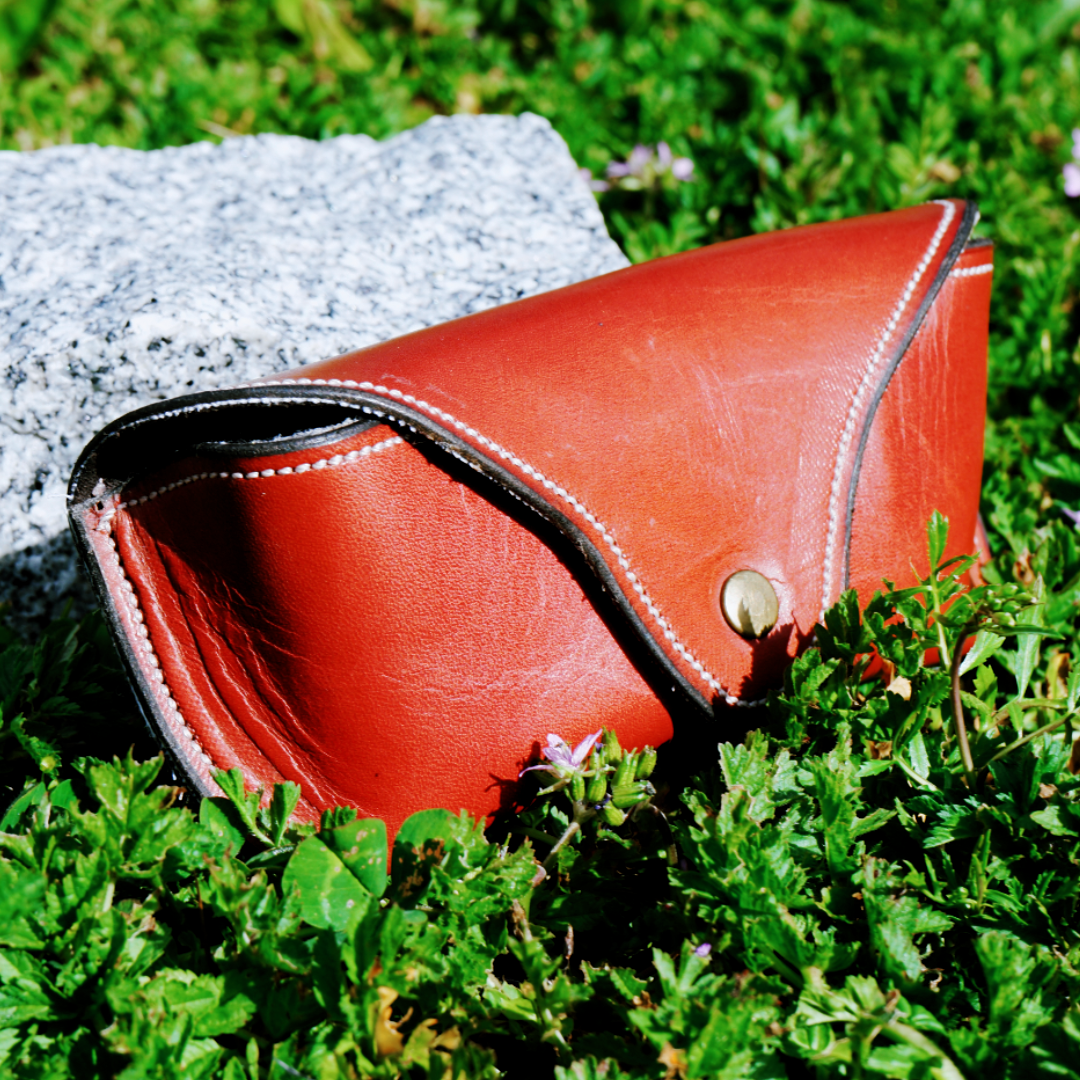 Funda de gafas de cuero